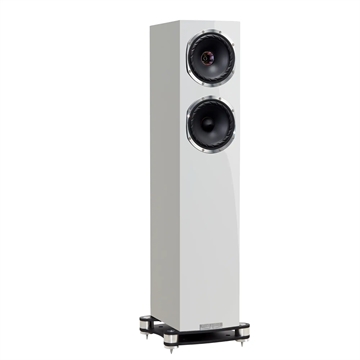 Fyne Audio F501SP Gulvhøjttaler i Piano hvid Profil forside/front uden højttalergitter